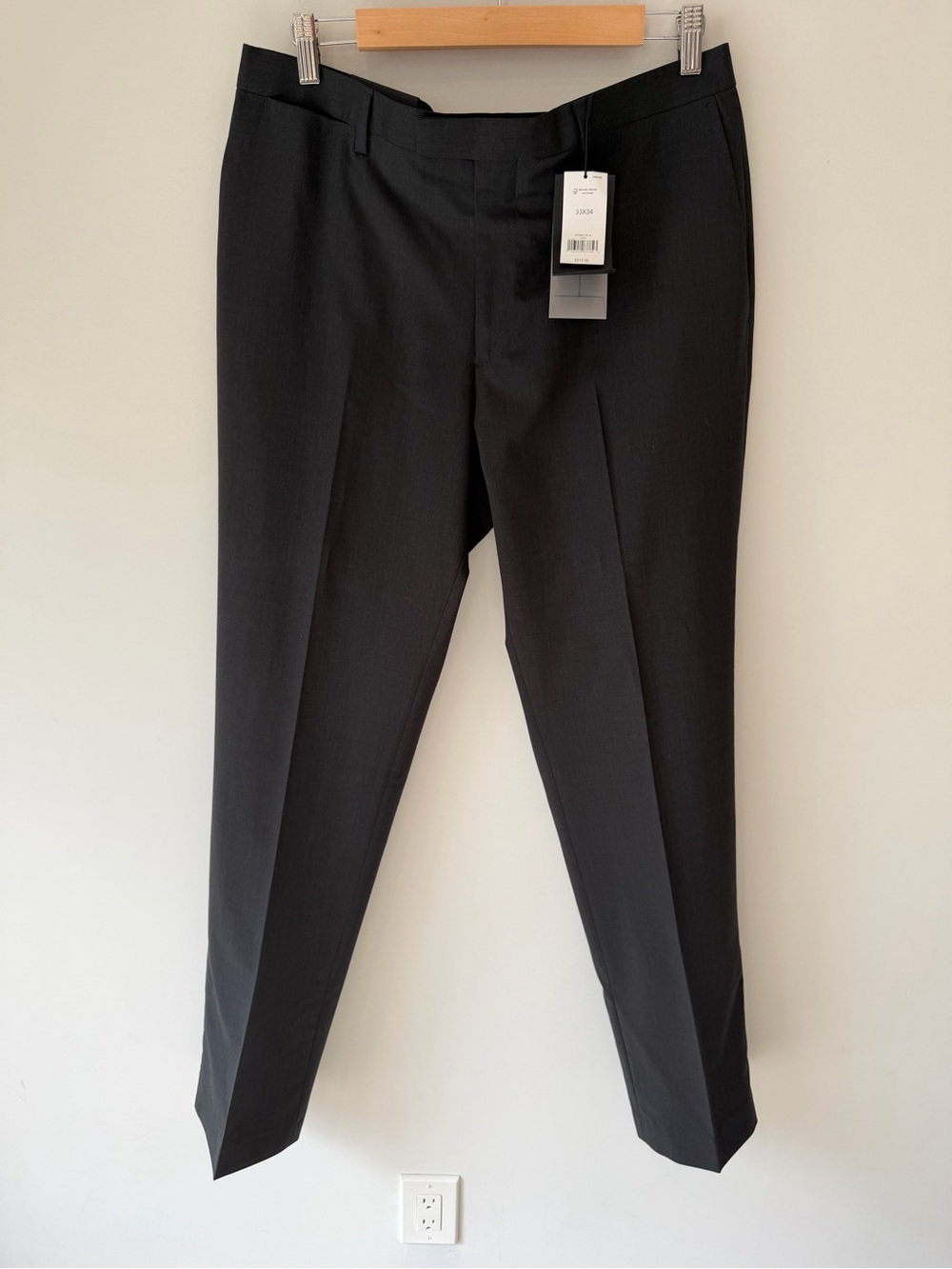 NWT Banana Republic Men’s Tailored Slim Fit Dress Pants Charcoal 33x34